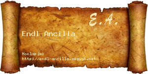 Endl Ancilla névjegykártya